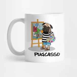 Pugcasso Dog T shirt Mug